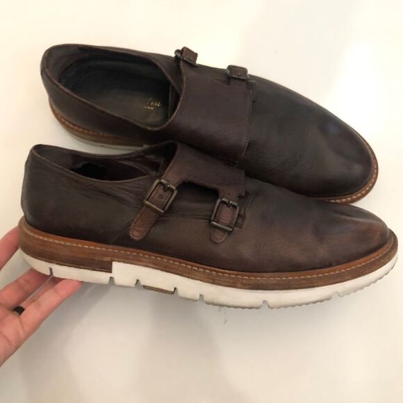 Rolando Sturlini Double Monk Strap leather shoes Mens 43 made Italy - Picture 2 of 16